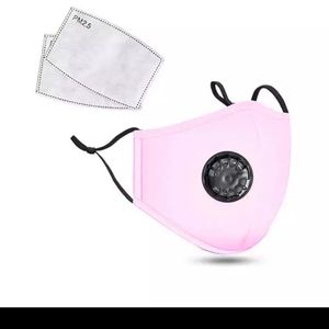 Filter Pink face mask with adjustable straps